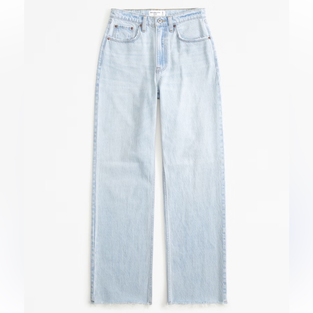 Abercrombie & Fitch Women's Curve Love High Rise Loose Jean